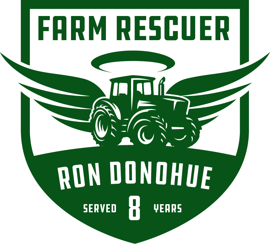 Farm Rescuer Ron Donohue badge